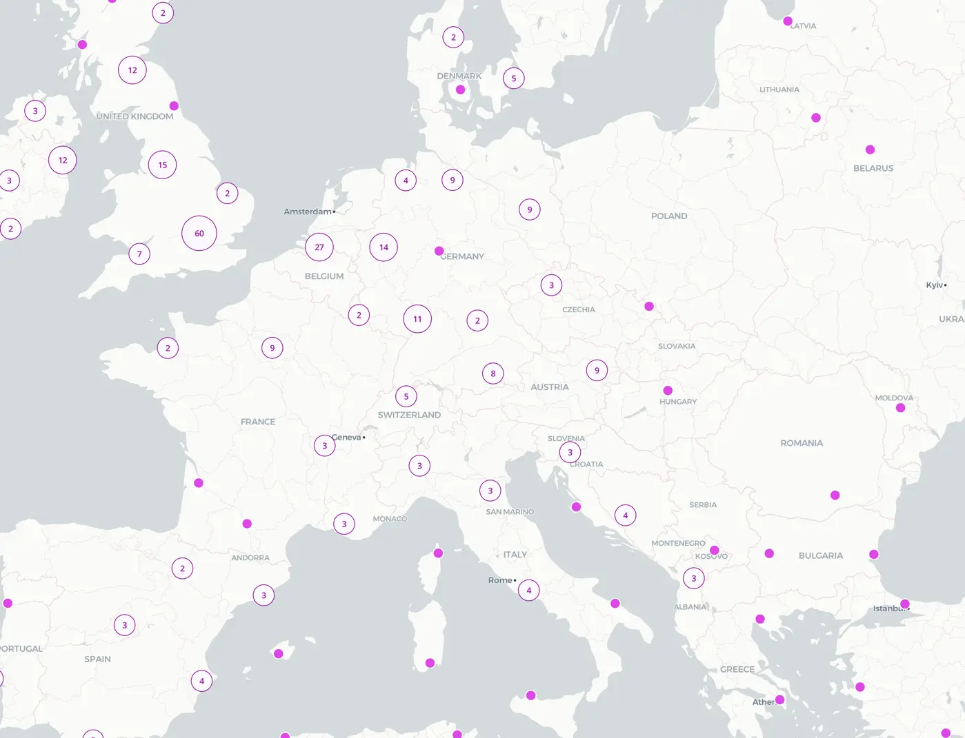 Interactive map with polling stations